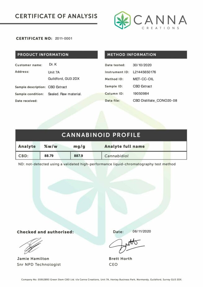 Dr K CBD Peppermint Golden Standard 1000mg CBD Oil - 30ml - Image 2