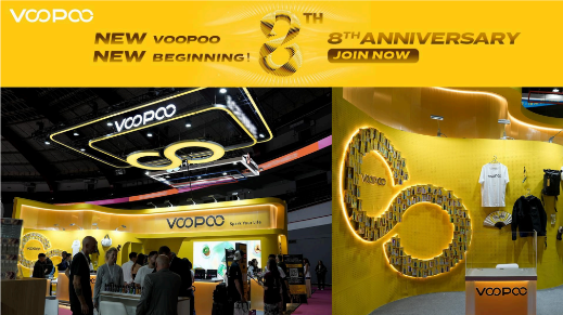 A New Beginning: VOOPOO Unveils Brand Refresh at InterTabac 2025, Launching 8th Anniversary Celebration