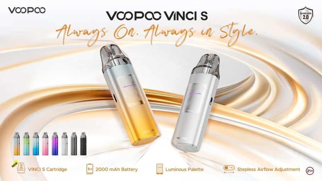 VOOPOO VINCI S Is Here: 2000 mAh Power, 40 W Performance, Breathtaking Aesthetics