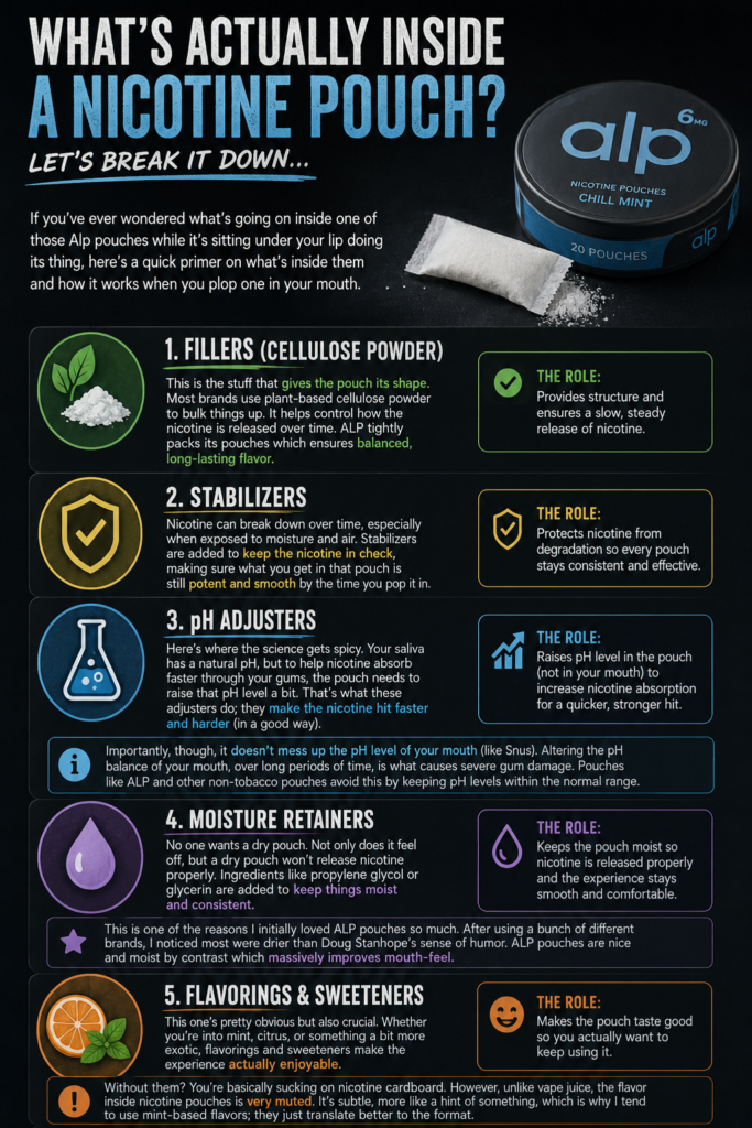 what's inside a nicotine pouch