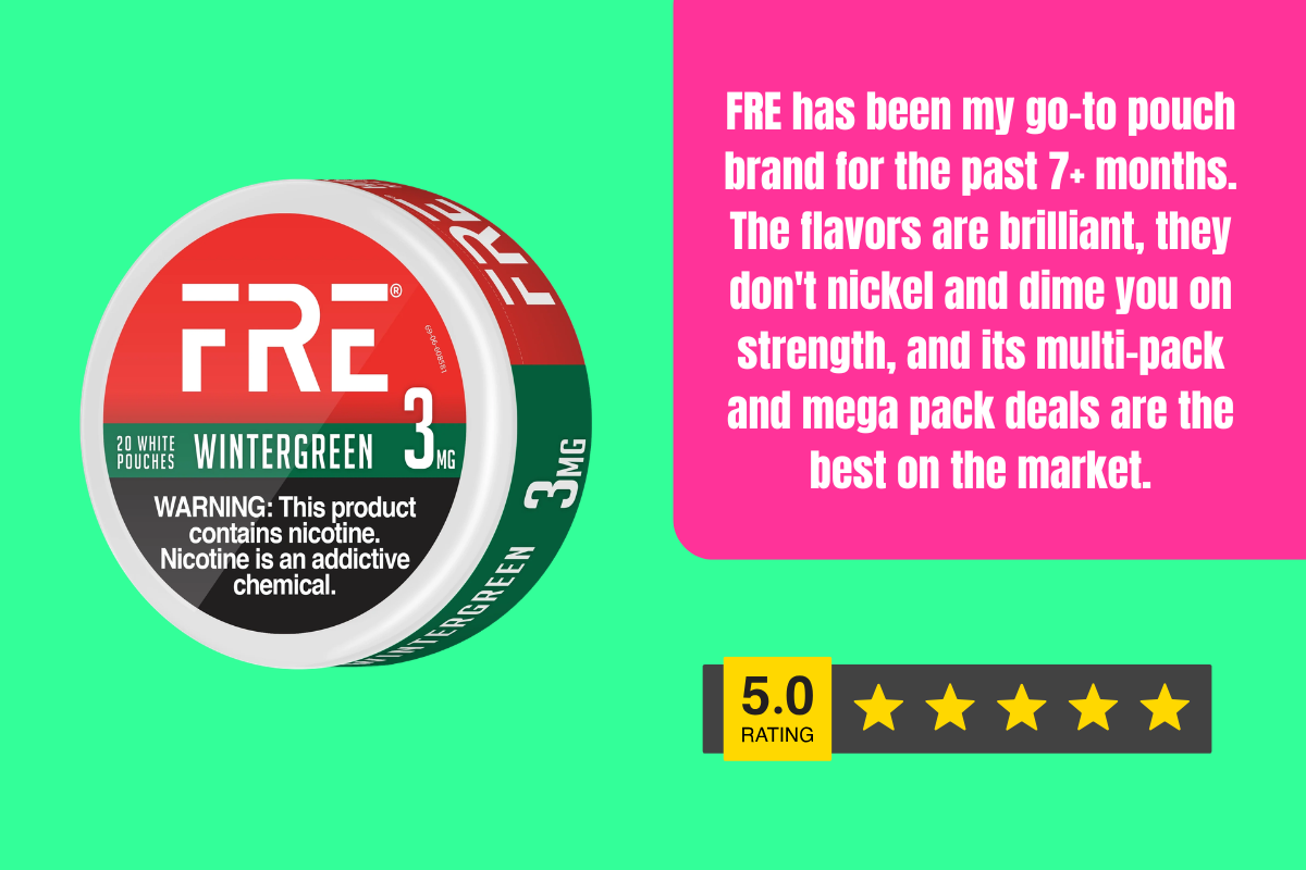FRE Nicotine Pouches Review: My Go-To Pouch Brand For 2026