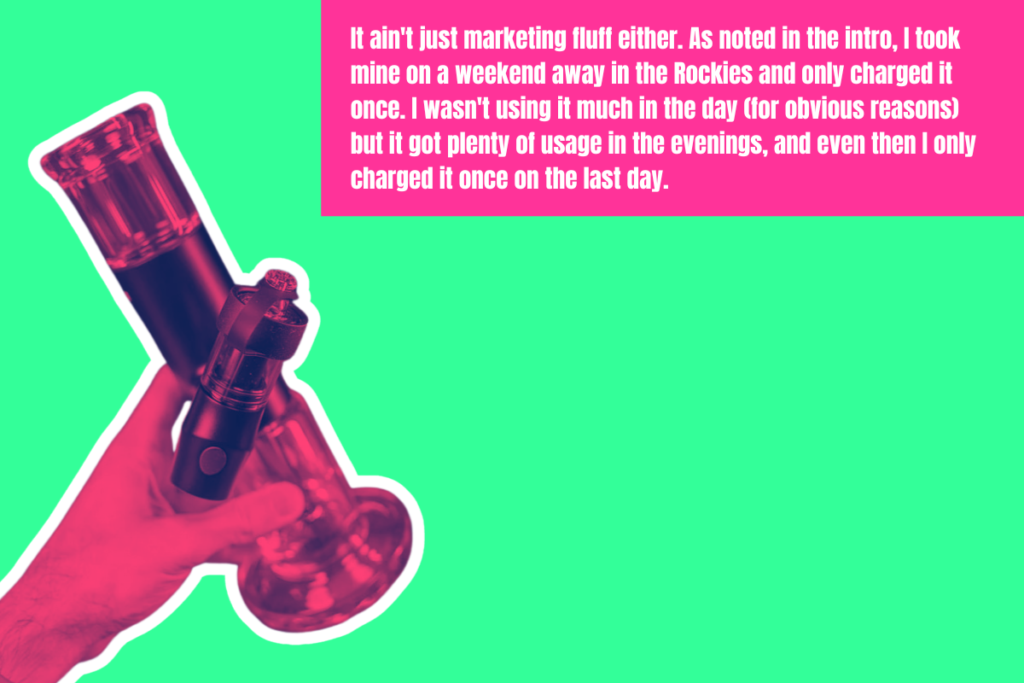 Pulsar APX eRig battery size and battery life performance