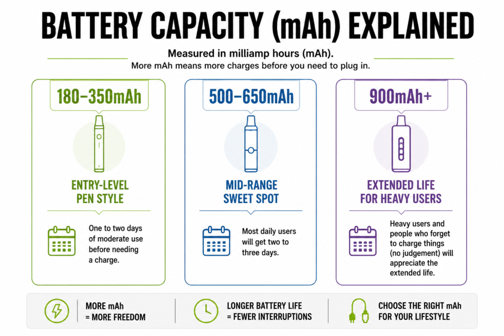 More mAh means more charges before you need to plug in