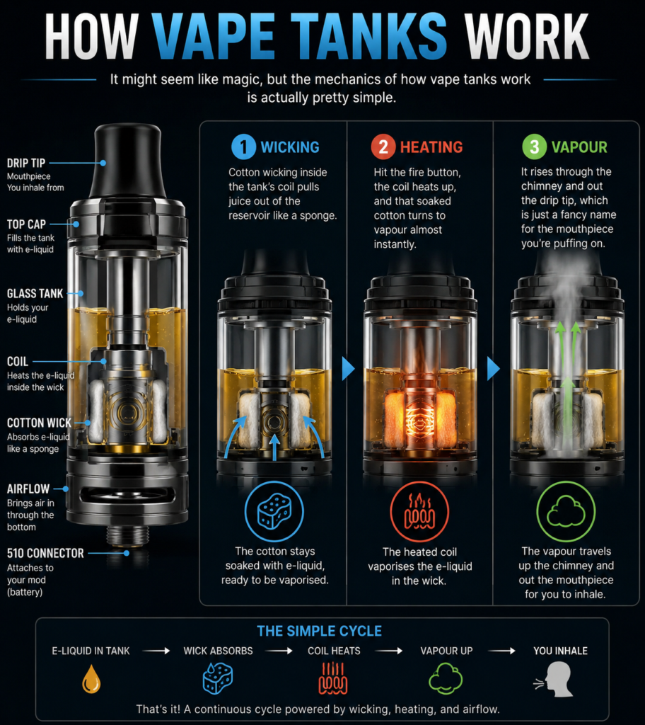 how vape tanks make vapor explained