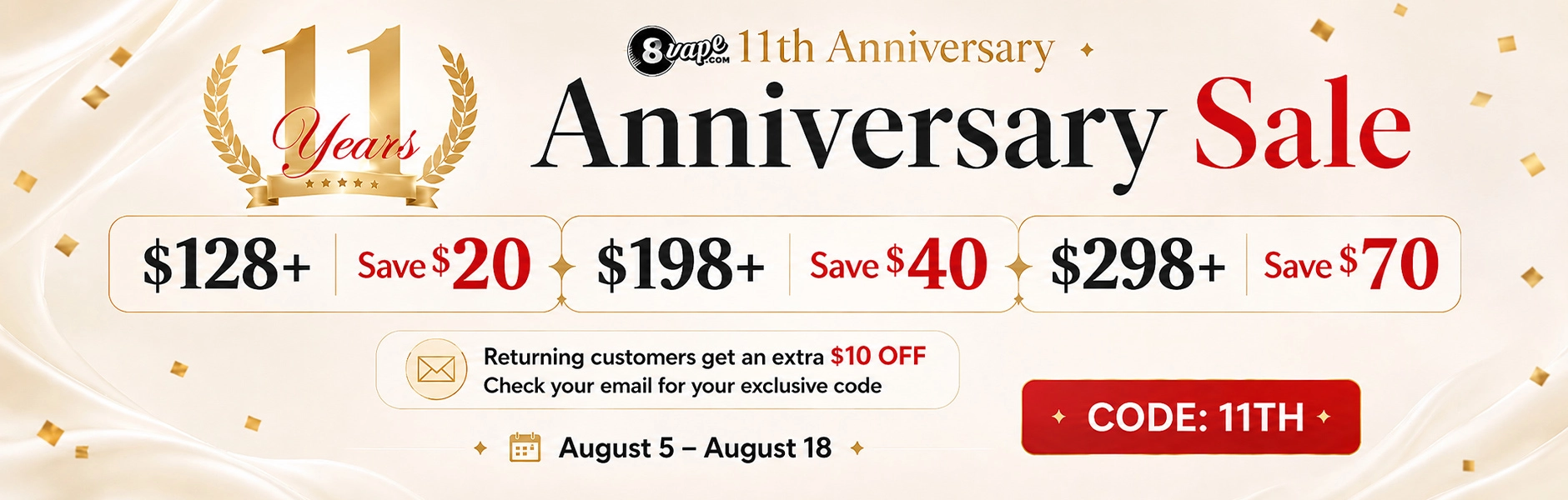 EightVape 11th Anniversary Sale